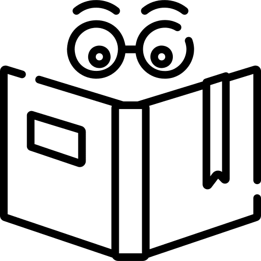 Reading book eyes study icon