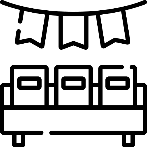 World book day garland books event icon