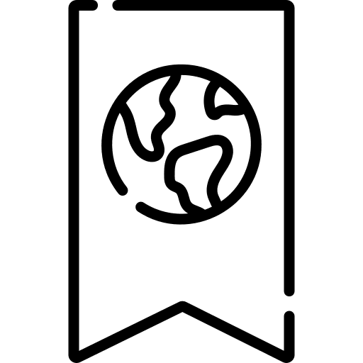 Bookmark favorite marker earth icon