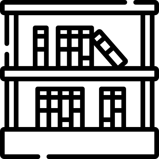 Library library bookcase storage icon