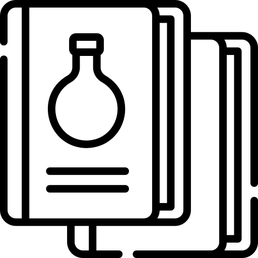 Science book knowledge flask study icon
