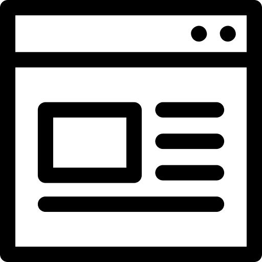 Browser interface website web page icon