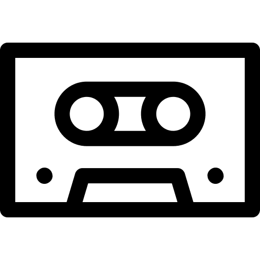 Cassette music player radio cassette vintage icon