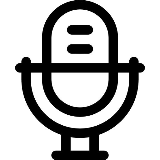 Microphone radio technology voice recording icon