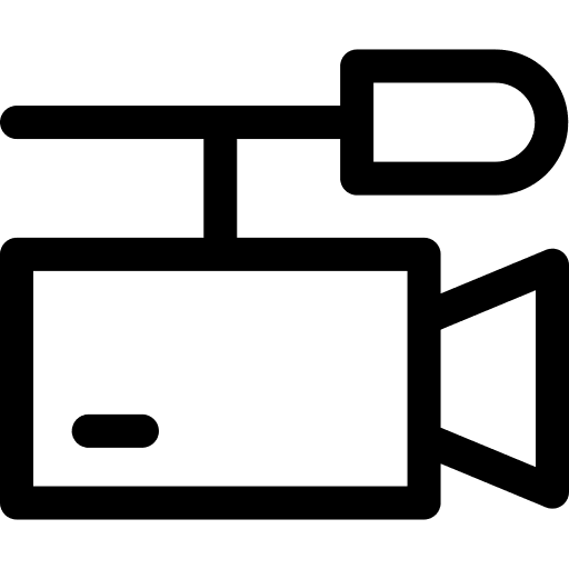 Video camera microphone movie camera technology icon