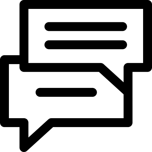 Chat box words multimedia chat bubble icon