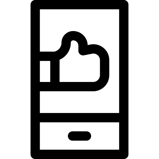 Like smartphone mobile phone social network icon