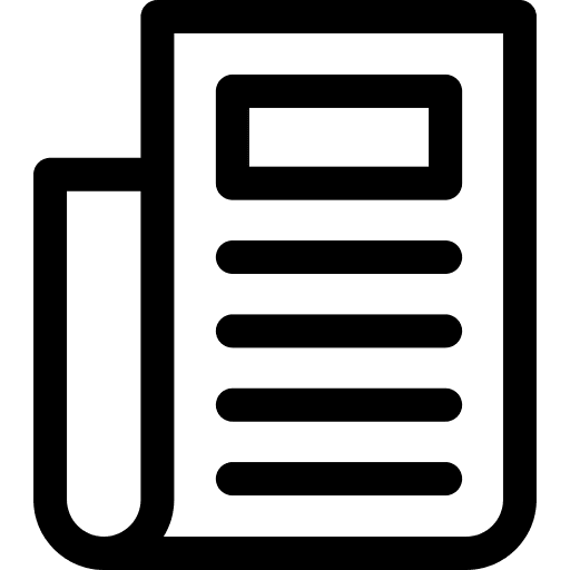 Newspaper interface journal news report icon