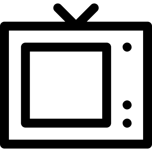 Old tv antenna vintage television icon