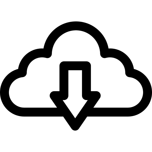 Cloud download multimedia cloud download multimedia option icon