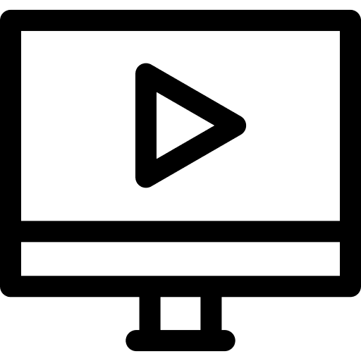 Video player interface movie play video icon