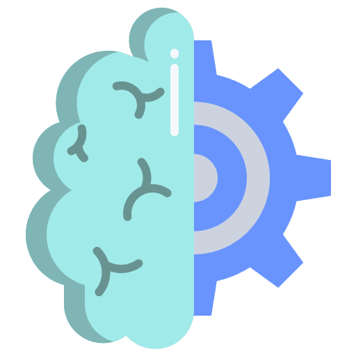 Brainstorming design process brain education icon