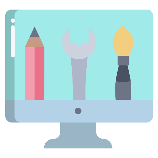 Web design tools computer art icon