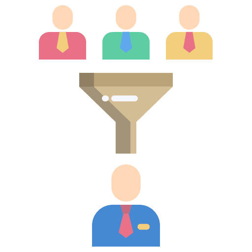 Filter business and finance tool user icon