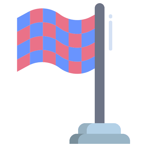 Flag checkered race finish icon