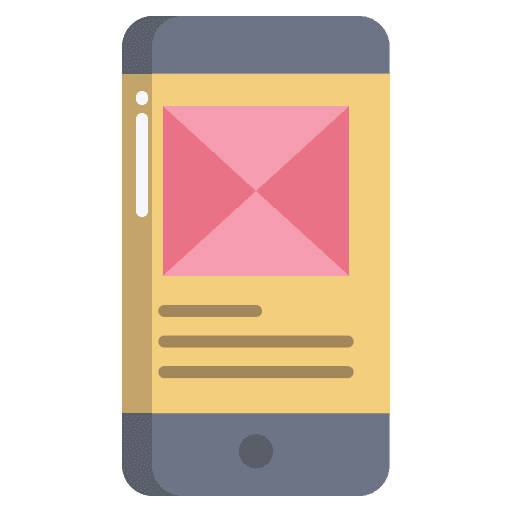 Wireframe phone edit tools computing icon