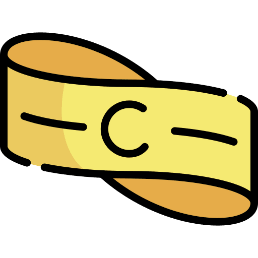 Captain football soccer sport equipment icon