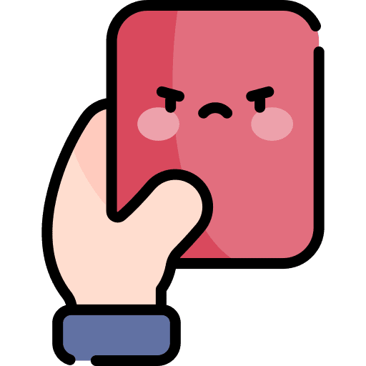 Red card sports and competition penalty card out icon