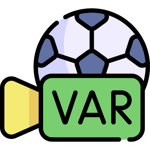 Var soccer video camera football icon