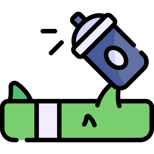 Spray sports and competition injury soccer icon