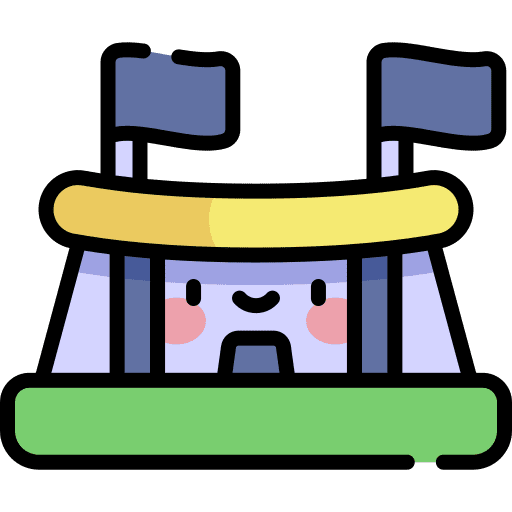 Stadium sports and competition building soccer icon