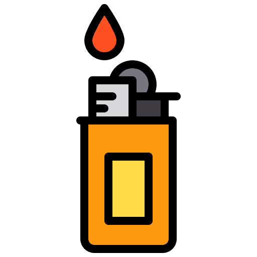 Lighter camping hobbies and free time lighters icon