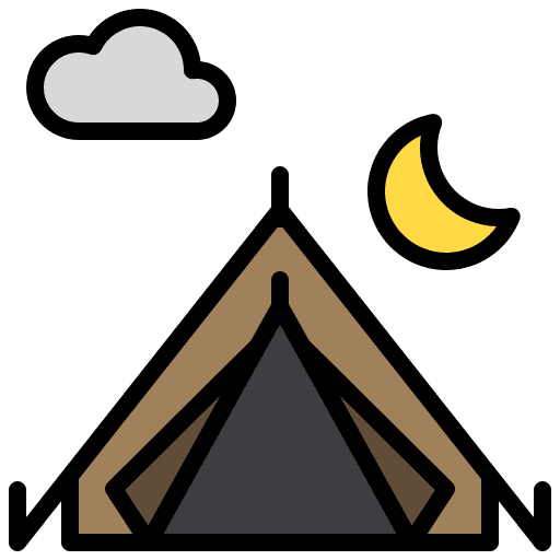 Tent tent adventure lodging icon