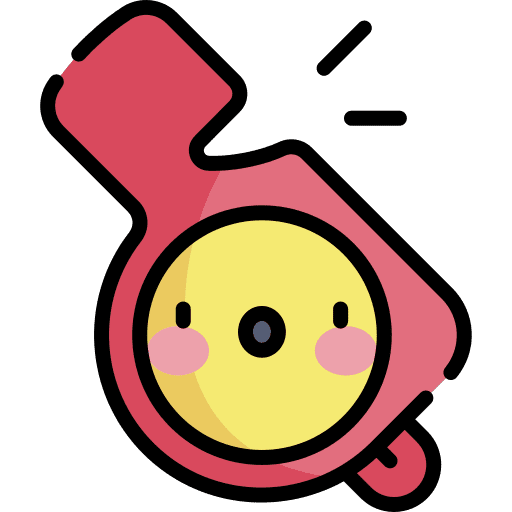 Whistle tool referee coach icon