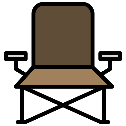 Chair hobbies and free time furniture and household sitting icon