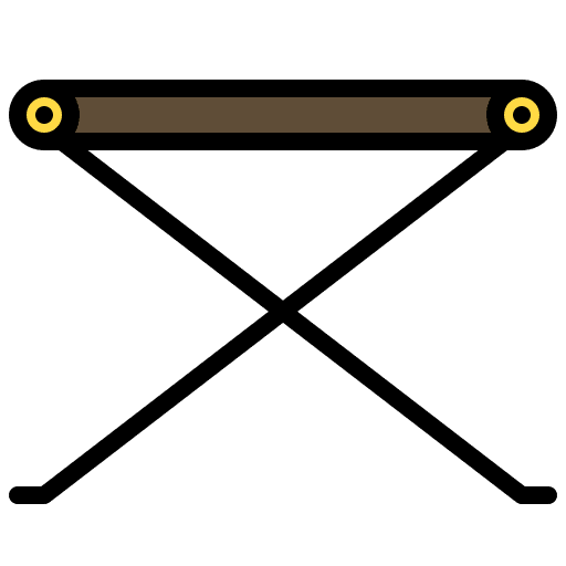 Chair sitting seat camping icon