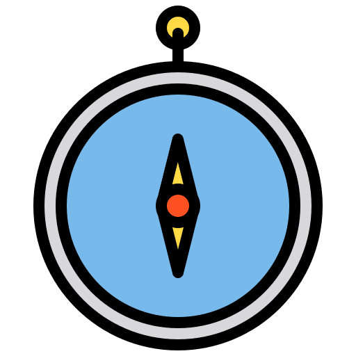 Compass camping outdoor hiking icon