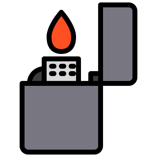 Lighter lighter flaming camping icon