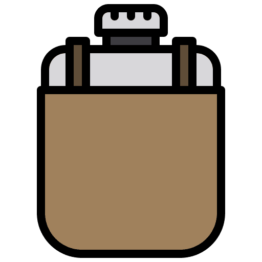 Bottle canteen food and restaurant hobbies and free time icon
