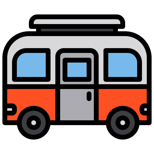 Camper camper transportation caravan icon