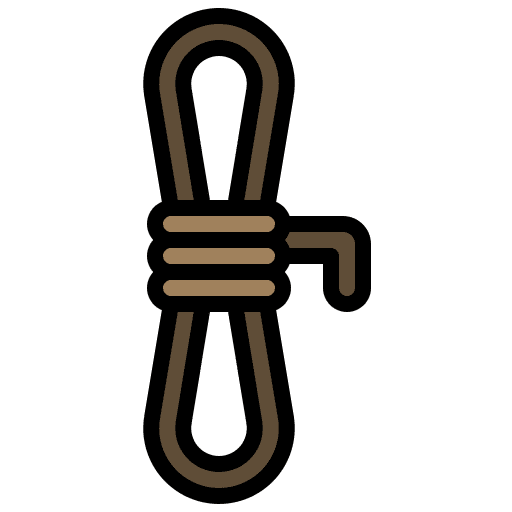Rope tools rope hiking icon