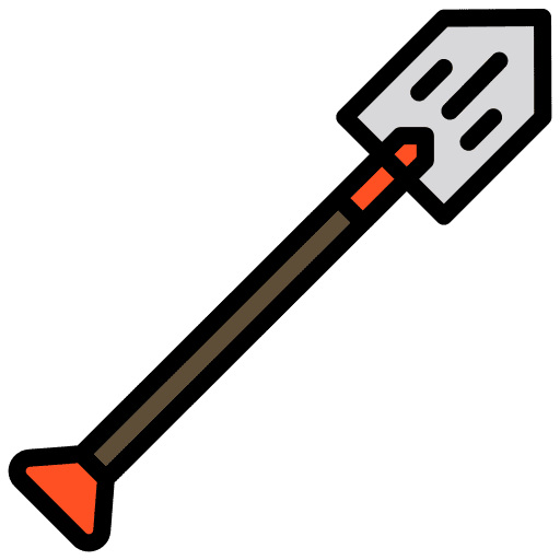 Shovel camping construction and tools soil icon