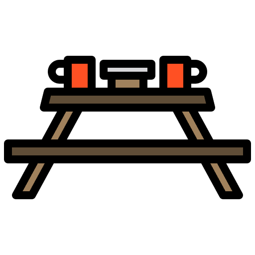 Table rest area hobbies and free time plant pot icon