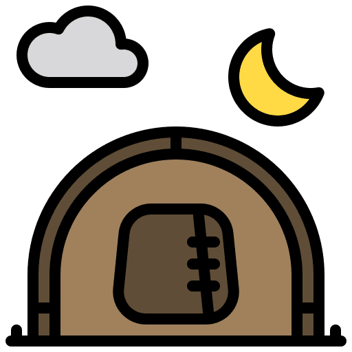 Tent vacation hobbies and free time holidays icon