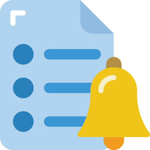 Reminders note letter notification icon