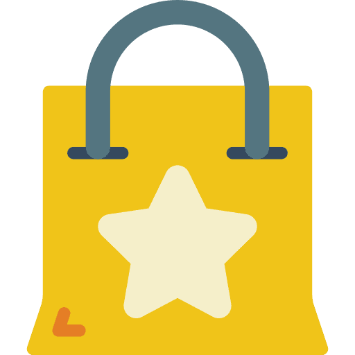 Shopping star bag ui icon