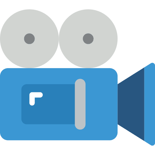 Video camera cinema photographic film video camera icon