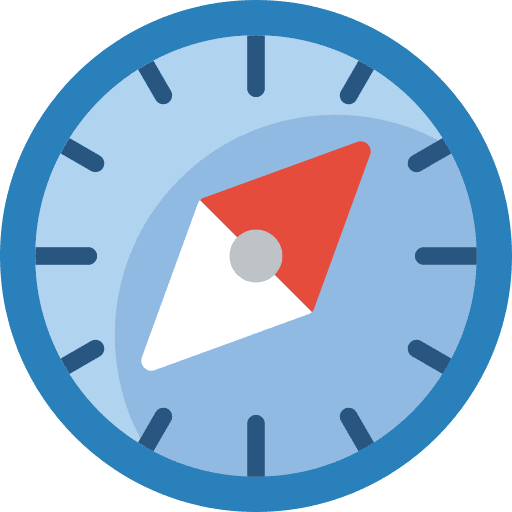 Compass orientation location direction icon