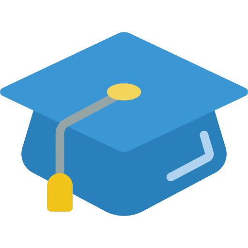 Mortarboard cap college hat icon