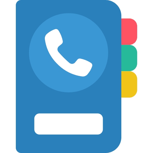 Phone book communications calls contacts icon
