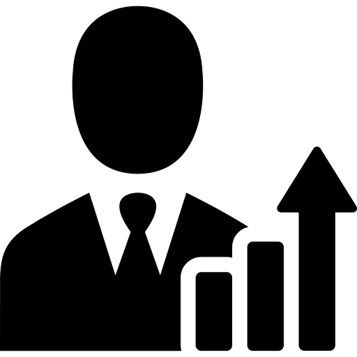 Businessman businessman bar chart user icon