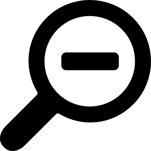 Delete searching interface magnifier zoom out icon