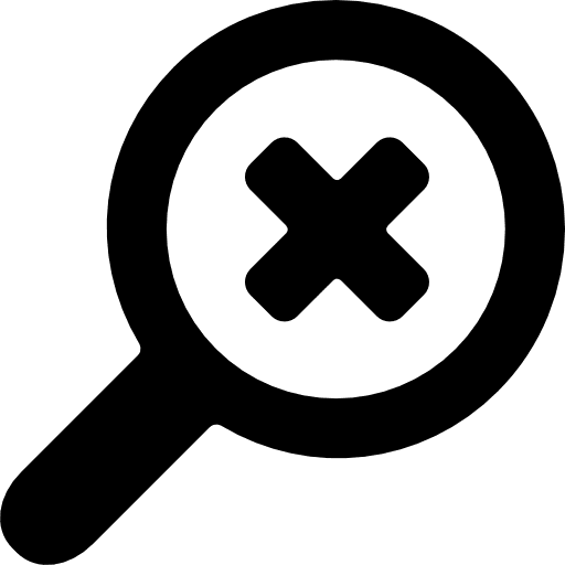 Magnifier and delete mark magnifier cancel close icon