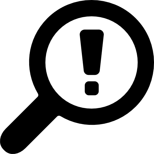 Search problem magnifier searching problem icon