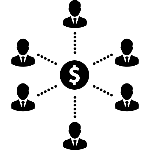 Group networking team shareholder icon