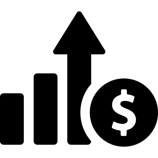 Growth graph business graphic icon